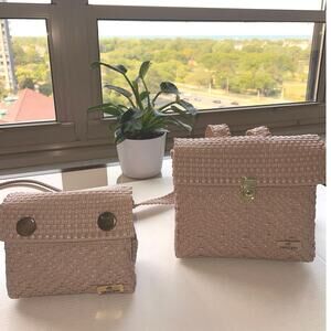 KR Designs Mexican Handmade Artisan Woven Boho Tan 
2Handbags for the Price of1